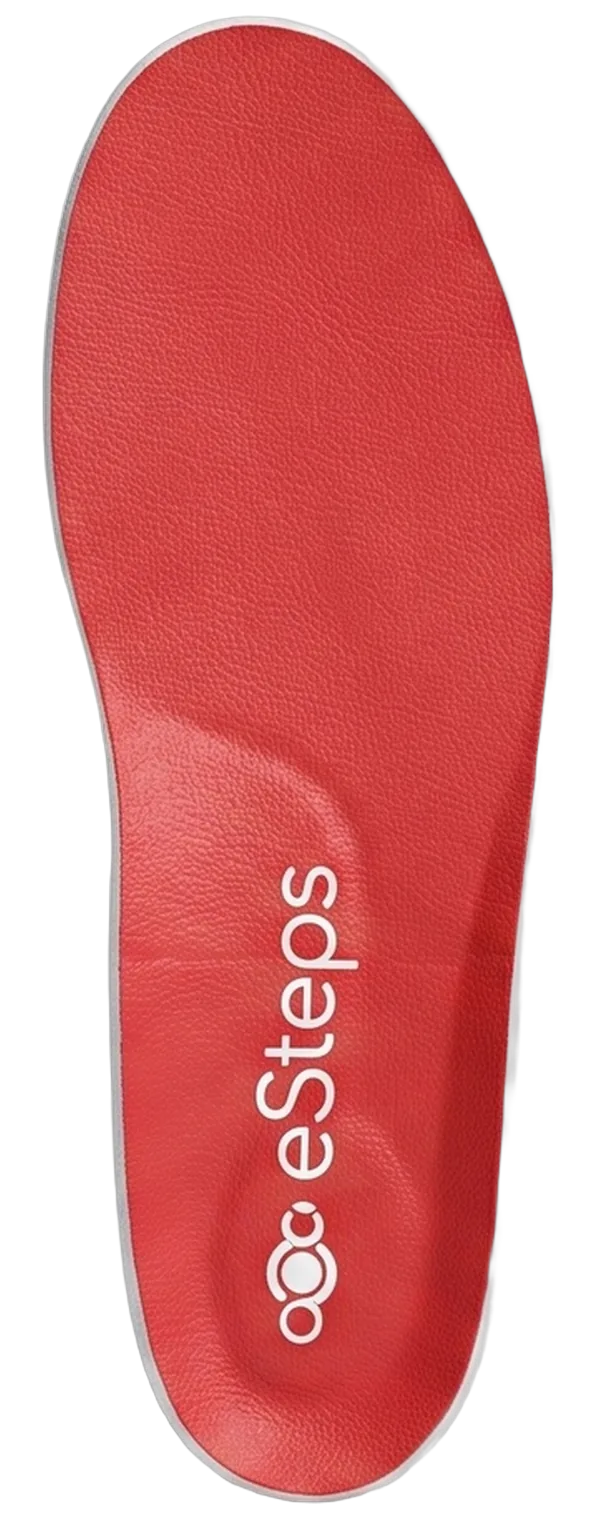 The eSteps smart insole in Red.
